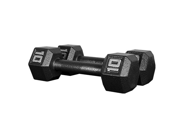 六角噴塑啞鈴10